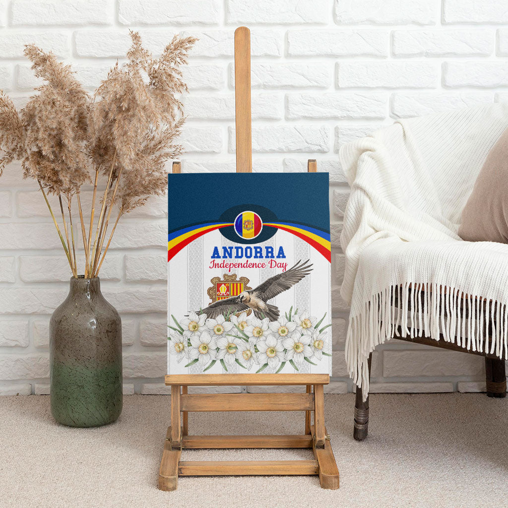 Andorra Independence Day Canvas Wall Art Freedom Grandella Narcissus Falcon Map Flag