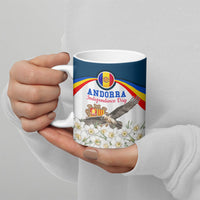 Andorra Independence Day Ceramic Mug Freedom Grandella Narcissus Falcon Map Flag