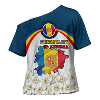 Andorra Independence Day Cross Shoulder Shirt Freedom Grandella Narcissus Falcon Map Flag