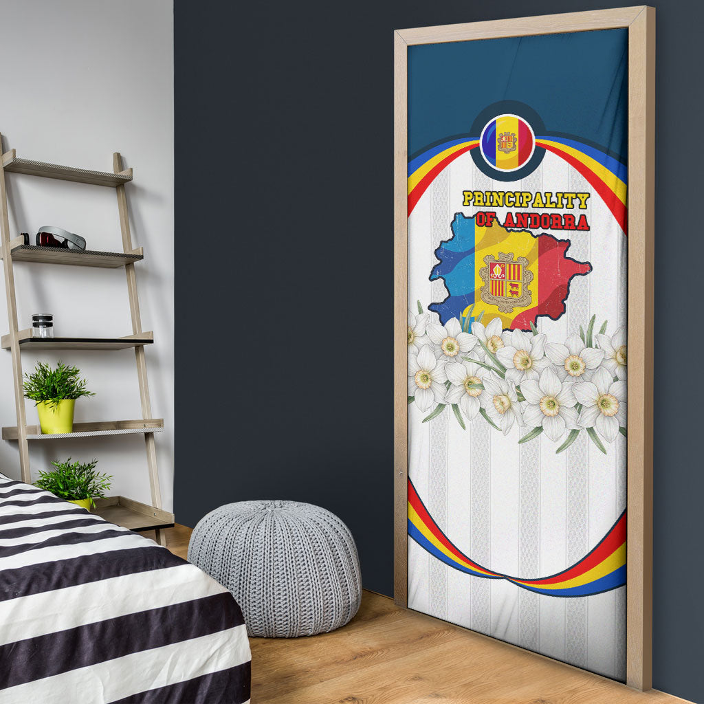 Andorra Independence Day Door Cover Freedom Grandella Narcissus Falcon Map Flag
