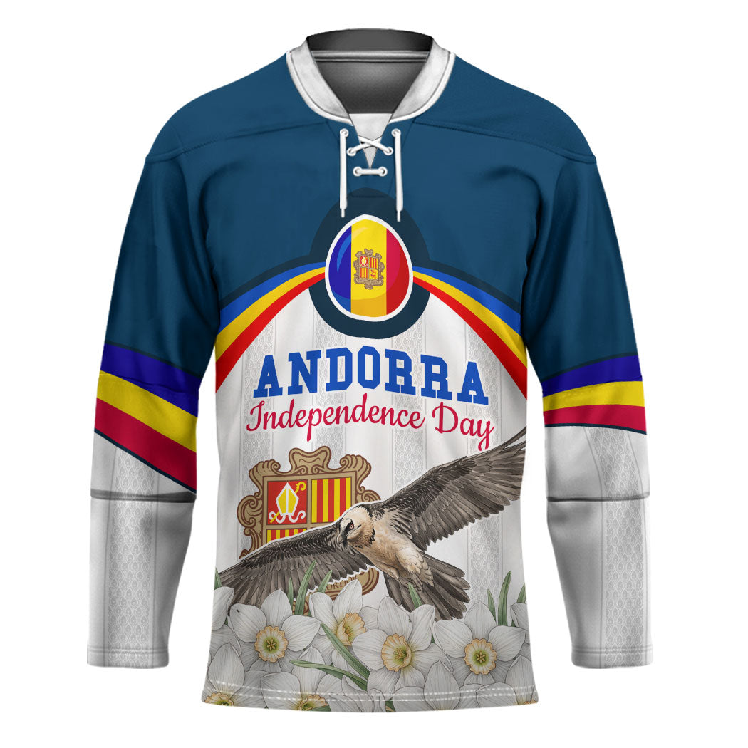 Andorra Independence Day Hockey Jersey Freedom Grandella Narcissus Falcon Map Flag