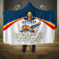 Andorra Independence Day Hooded Blanket Freedom Grandella Narcissus Falcon Map Flag