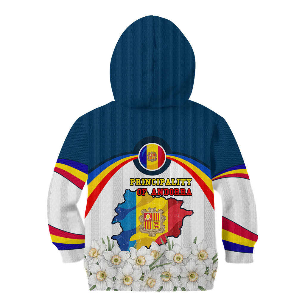Andorra Independence Day Kid Hoodie Freedom Grandella Narcissus Falcon Map Flag