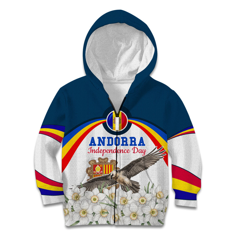 Andorra Independence Day Kid Hoodie Freedom Grandella Narcissus Falcon Map Flag