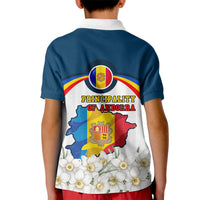Andorra Independence Day Kid Polo Shirt Freedom Grandella Narcissus Falcon Map Flag