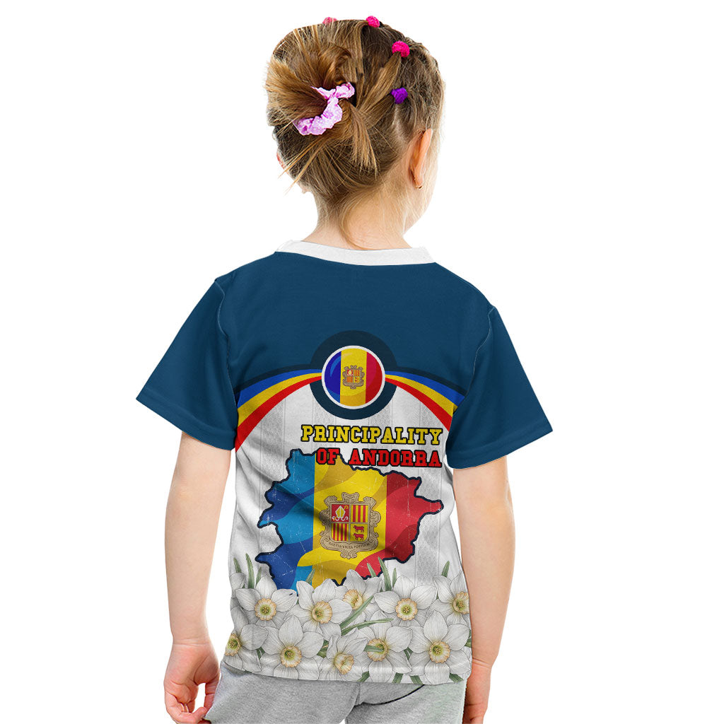Andorra Independence Day Kid T Shirt Freedom Grandella Narcissus Falcon Map Flag