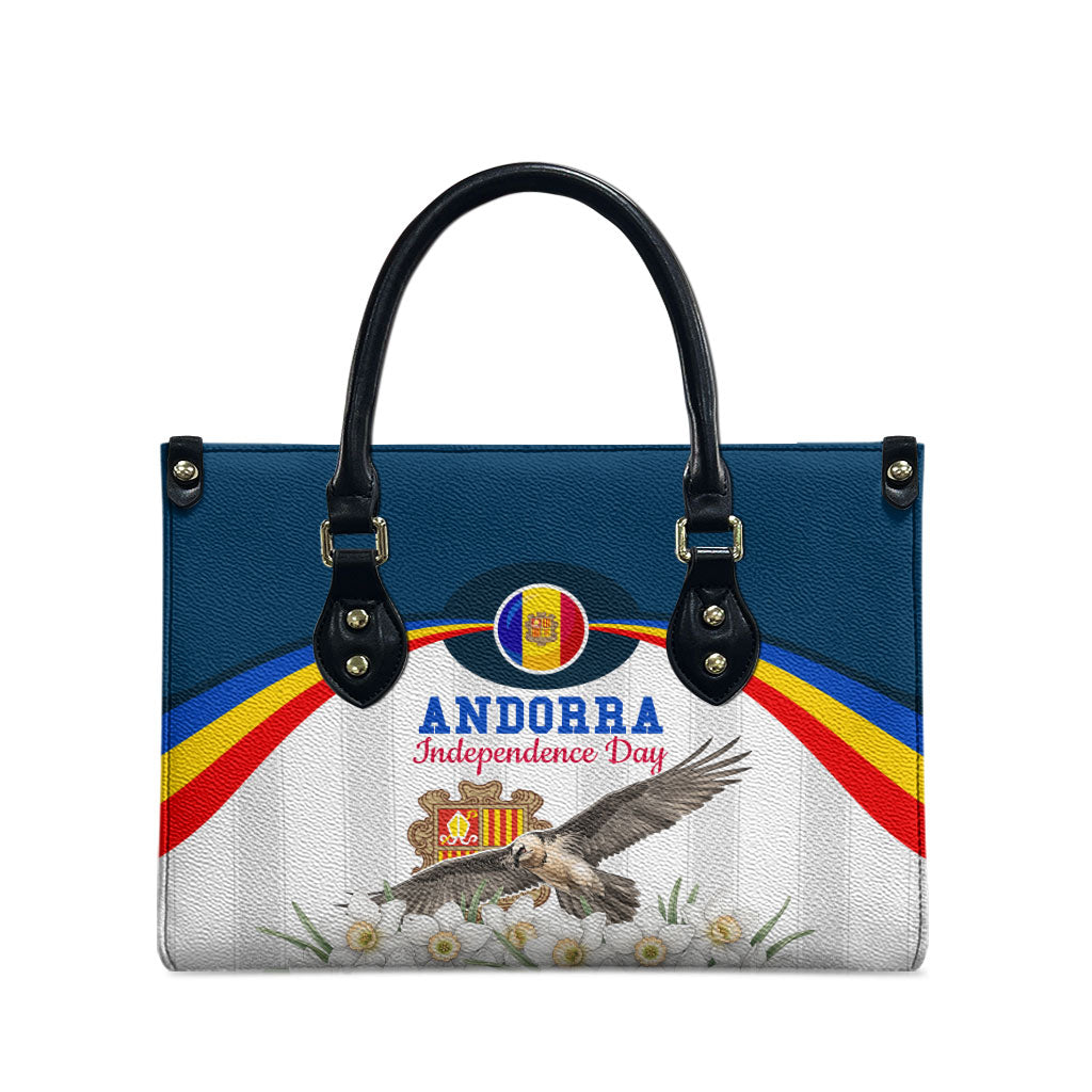 Andorra Independence Day Leather Bag Freedom Grandella Narcissus Falcon Map Flag