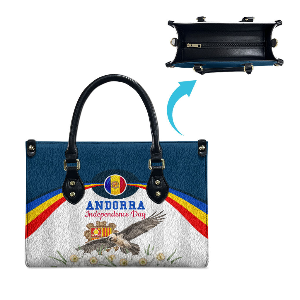 Andorra Independence Day Leather Bag Freedom Grandella Narcissus Falcon Map Flag