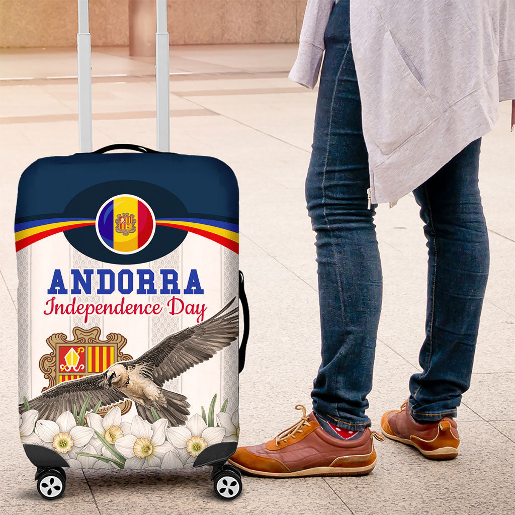 Andorra Independence Day Luggage Cover Freedom Grandella Narcissus Falcon Map Flag