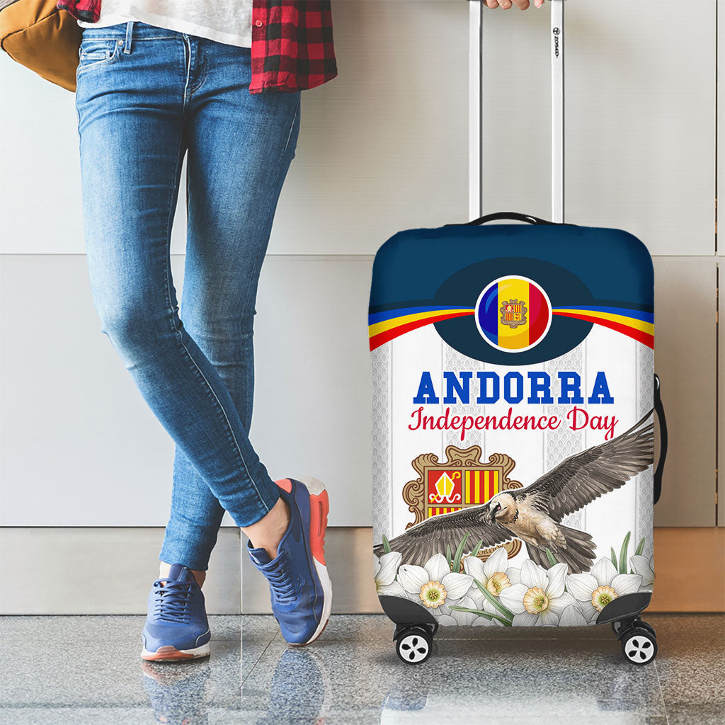 Andorra Independence Day Luggage Cover Freedom Grandella Narcissus Falcon Map Flag