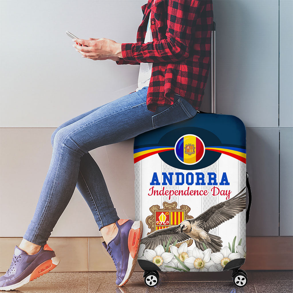 Andorra Independence Day Luggage Cover Freedom Grandella Narcissus Falcon Map Flag