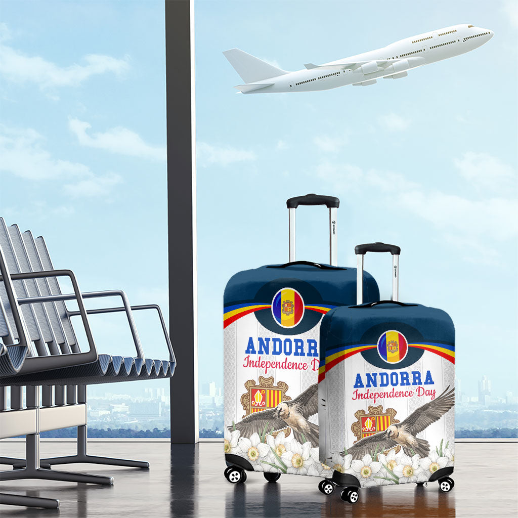 Andorra Independence Day Luggage Cover Freedom Grandella Narcissus Falcon Map Flag