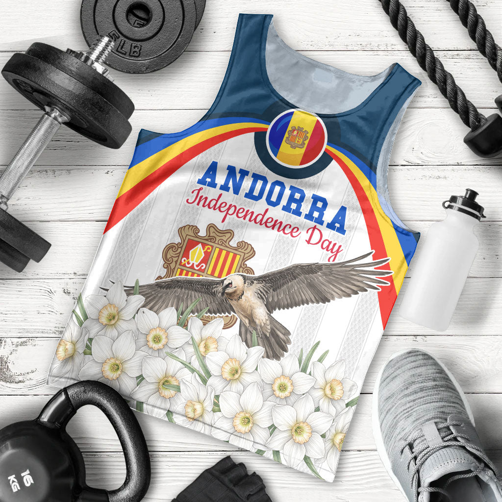 Andorra Independence Day Men Tank Top Freedom Grandella Narcissus Falcon Map Flag