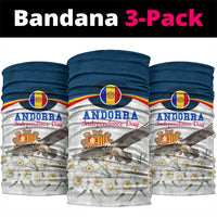Andorra Independence Day Neck Gaiter Freedom Grandella Narcissus Falcon Map Flag