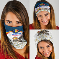 Andorra Independence Day Neck Gaiter Freedom Grandella Narcissus Falcon Map Flag