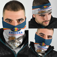 Andorra Independence Day Neck Gaiter Freedom Grandella Narcissus Falcon Map Flag