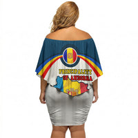 Andorra Independence Day Off Shoulder Short Dress Freedom Grandella Narcissus Falcon Map Flag