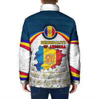 Andorra Independence Day Padded Jacket Freedom Grandella Narcissus Falcon Map Flag