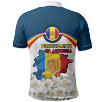 Andorra Independence Day Polo Shirt Freedom Grandella Narcissus Falcon Map Flag