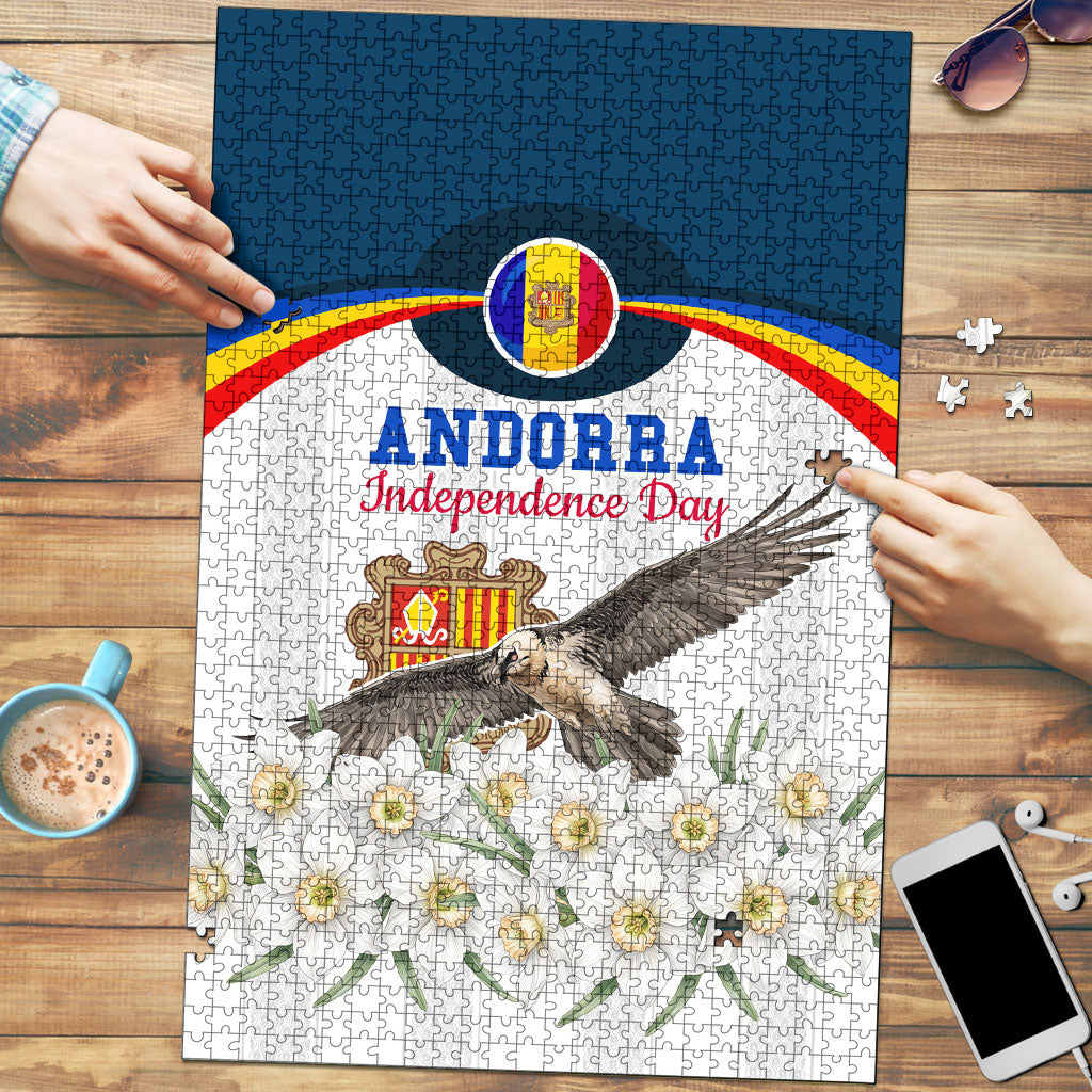Andorra Independence Day Puzzle Freedom Grandella Narcissus Falcon Map Flag