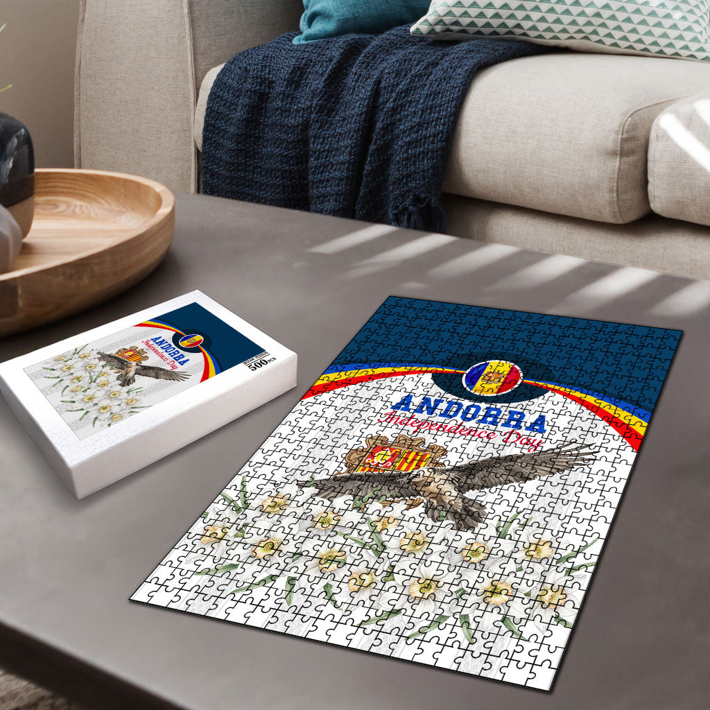 Andorra Independence Day Puzzle Freedom Grandella Narcissus Falcon Map Flag