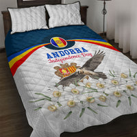 Andorra Independence Day Quilt Bed Set Freedom Grandella Narcissus Falcon Map Flag