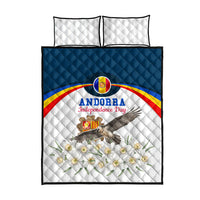 Andorra Independence Day Quilt Bed Set Freedom Grandella Narcissus Falcon Map Flag