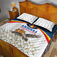 Andorra Independence Day Quilt Bed Set Freedom Grandella Narcissus Falcon Map Flag