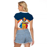 Andorra Independence Day Raglan Cropped T Shirt Freedom Grandella Narcissus Falcon Map Flag