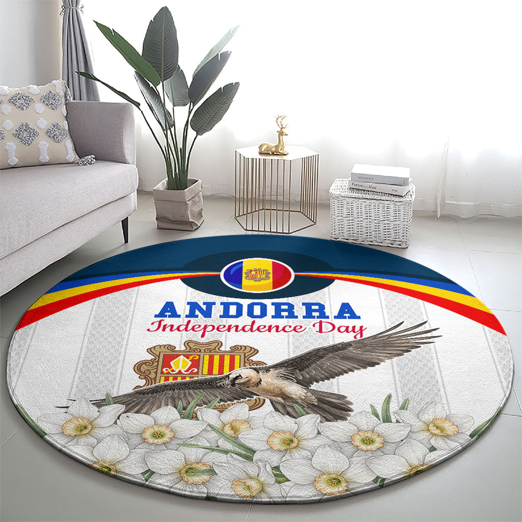 Andorra Independence Day Round Carpet Freedom Grandella Narcissus Falcon Map Flag