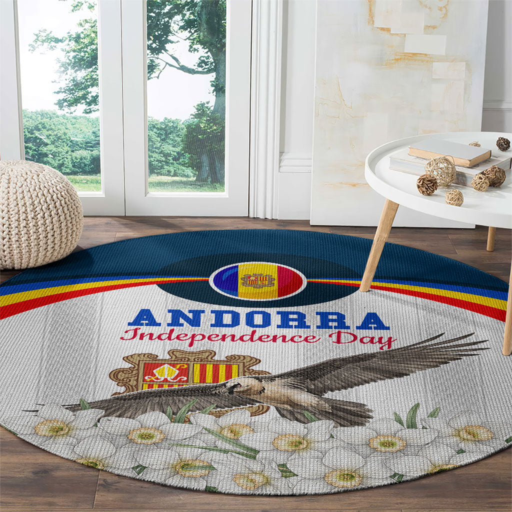 Andorra Independence Day Round Carpet Freedom Grandella Narcissus Falcon Map Flag