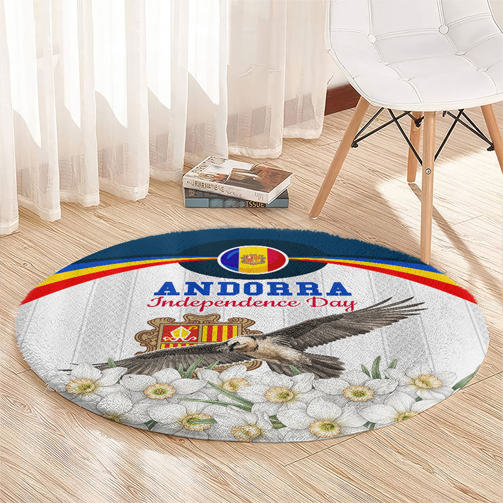 Andorra Independence Day Round Carpet Freedom Grandella Narcissus Falcon Map Flag