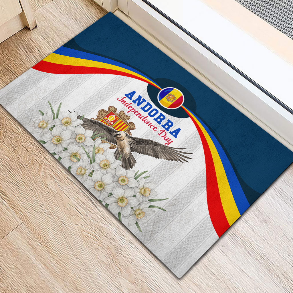 Andorra Independence Day Rubber Doormat Freedom Grandella Narcissus Falcon Map Flag