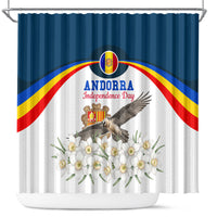 Andorra Independence Day Shower Curtain Freedom Grandella Narcissus Falcon Map Flag
