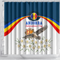 Andorra Independence Day Shower Curtain Freedom Grandella Narcissus Falcon Map Flag
