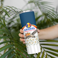 Andorra Independence Day Skinny Tumbler Freedom Grandella Narcissus Falcon Map Flag