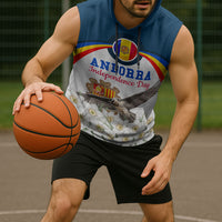 Andorra Independence Day Sleeveless Hoodie Freedom Grandella Narcissus Falcon Map Flag