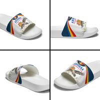 Andorra Independence Day Slide Sandals Freedom Grandella Narcissus Falcon Map Flag