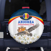 Andorra Independence Day Spare Tire Cover Freedom Grandella Narcissus Falcon Map Flag