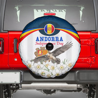 Andorra Independence Day Spare Tire Cover Freedom Grandella Narcissus Falcon Map Flag