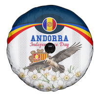 Andorra Independence Day Spare Tire Cover Freedom Grandella Narcissus Falcon Map Flag