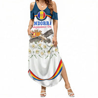 Andorra Independence Day Summer Maxi Dress Freedom Grandella Narcissus Falcon Map Flag