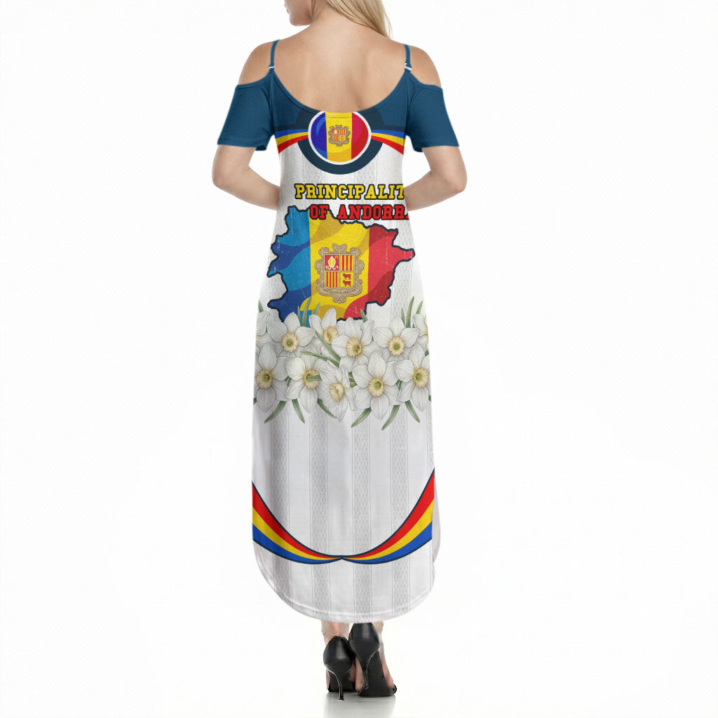 Andorra Independence Day Summer Maxi Dress Freedom Grandella Narcissus Falcon Map Flag