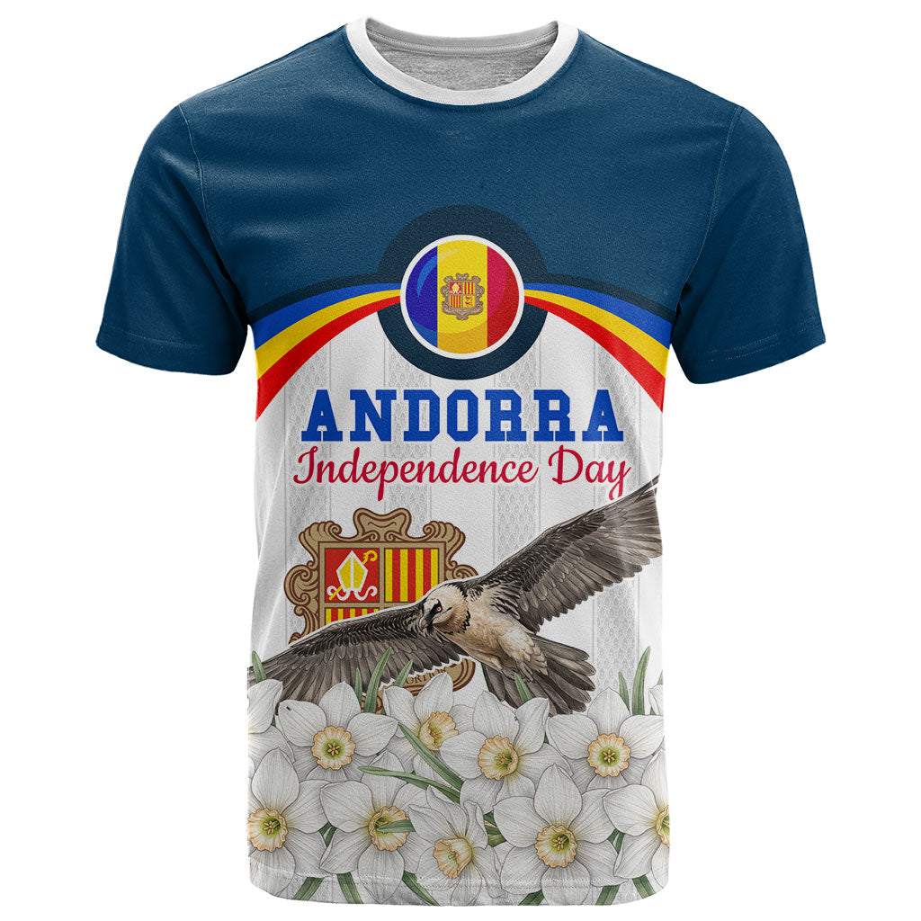 Andorra Independence Day T Shirt Freedom Grandella Narcissus Falcon Map Flag
