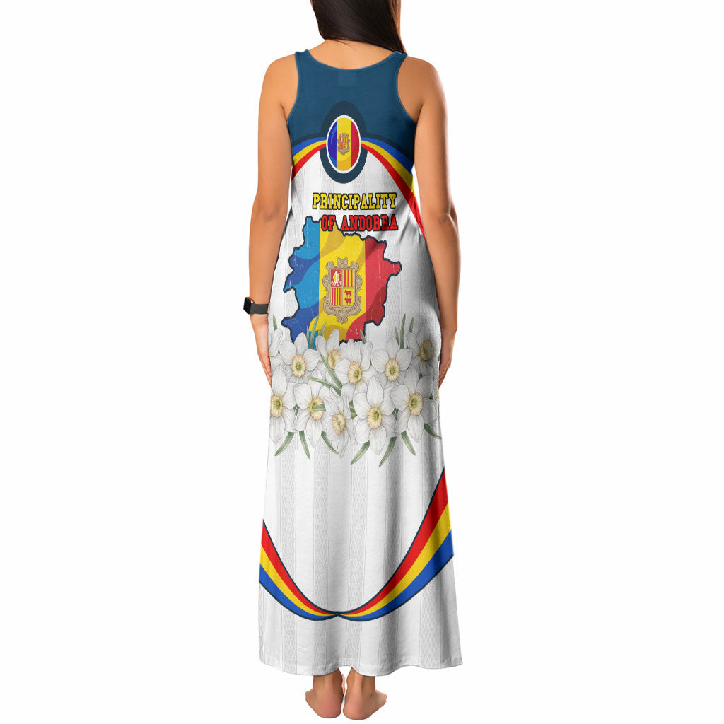 Andorra Independence Day Tank Maxi Dress Freedom Grandella Narcissus Falcon Map Flag