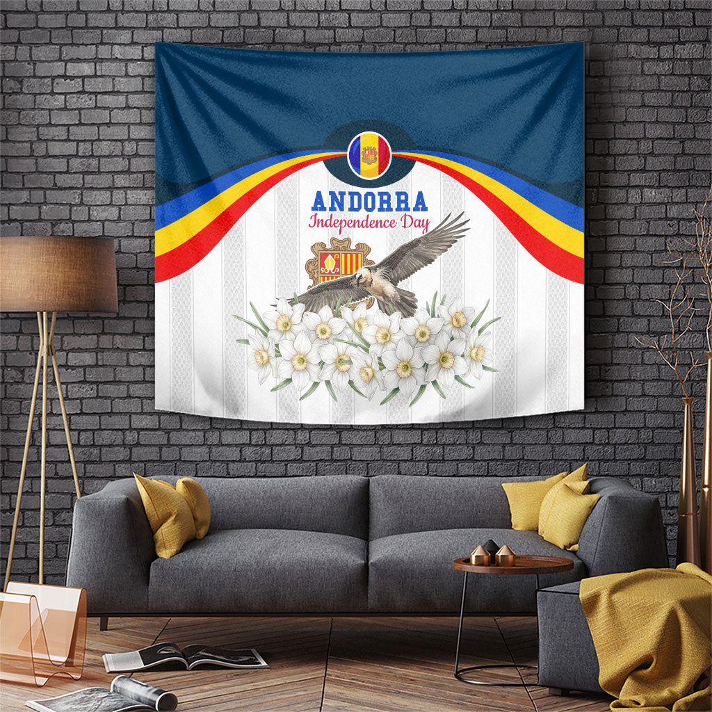 Andorra Independence Day Tapestry Freedom Grandella Narcissus Falcon Map Flag
