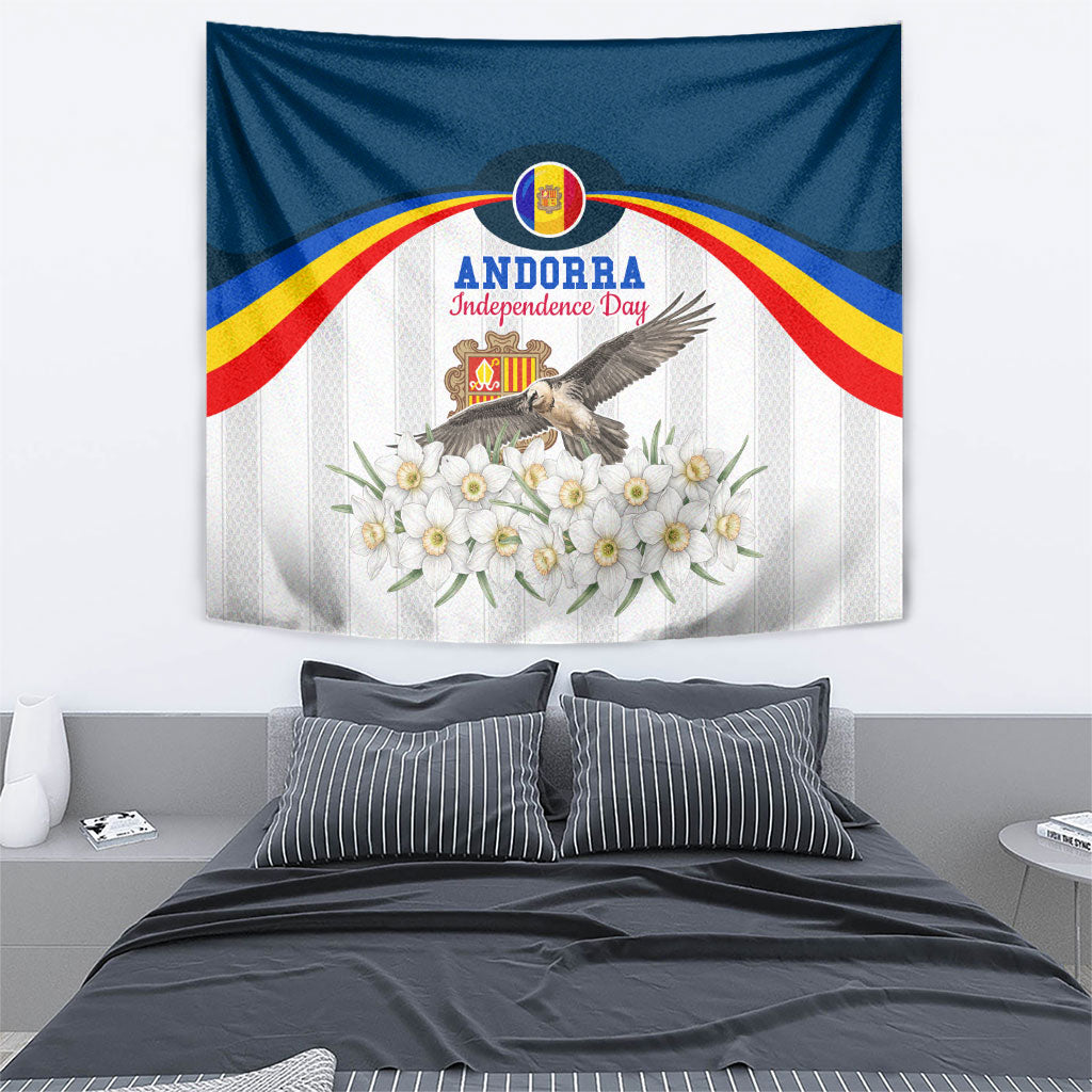 Andorra Independence Day Tapestry Freedom Grandella Narcissus Falcon Map Flag