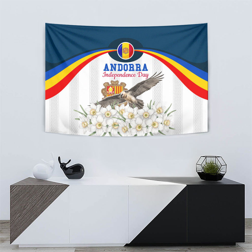 Andorra Independence Day Tapestry Freedom Grandella Narcissus Falcon Map Flag