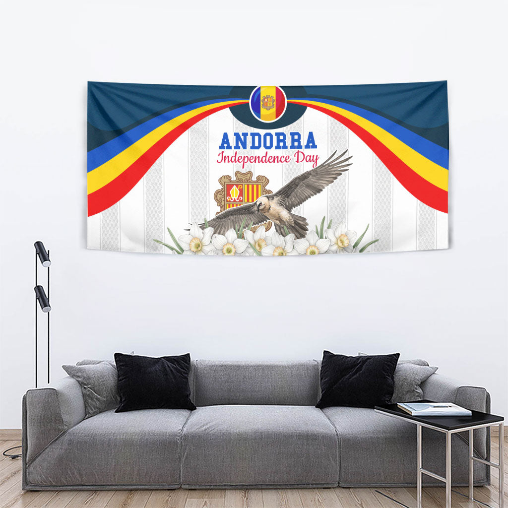 Andorra Independence Day Tapestry Freedom Grandella Narcissus Falcon Map Flag