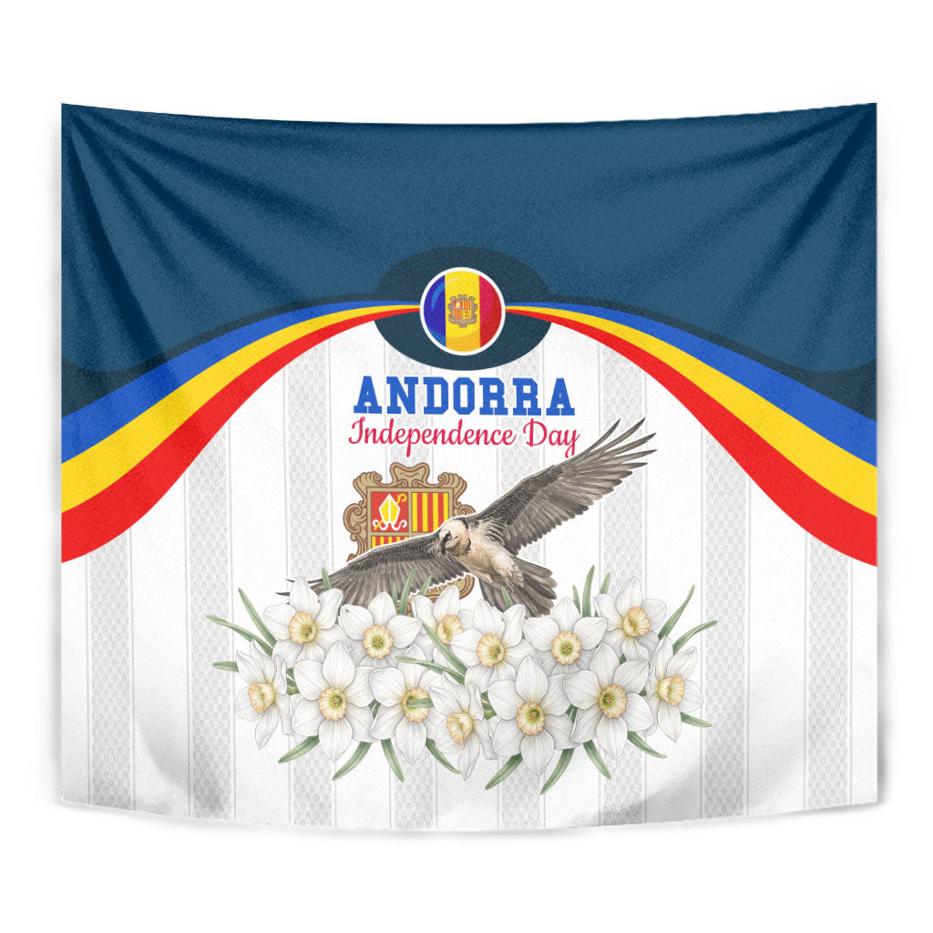 Andorra Independence Day Tapestry Freedom Grandella Narcissus Falcon Map Flag